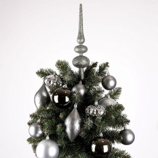 Grupa Orion Sp. z o.o. Zestaw Bombki Choinkowe Świąteczne Srebrne Nietłukące Solidne VILDE 19 szt.
