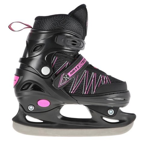 NH11912 A 2w1 BLACK/PINK ROZM. L(39-42) ŁYŻWOROLKI Z WYM. PŁ. HOKEJOWĄ NILS EXTREME