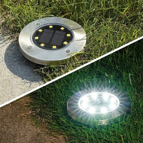 Vilde Lampki Ogrodowe Solarne LED Stalowe Wbijane VILDE 11,5 cm 12 szt.