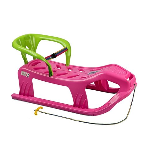 MASTER SPORT s.r.o. Sanki z Oparciem dla Dzieci Plastikowe Różowe Solidne MARMAT 50 kg