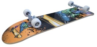 Kubisport Deskorolka Klasyczna dla Dzieci Drewniana KUBISPORT Space Skull