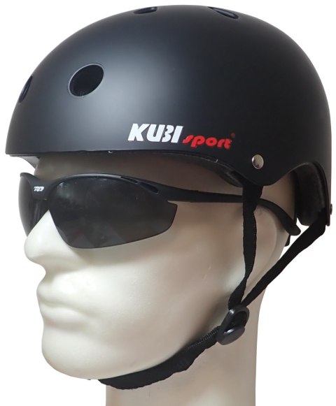 Kubisport Kask na Rolki Deskorolkę Hulajnogę Młodzieżowy Czarny KUBISPORT Rozmiar M