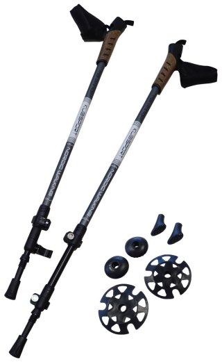 Kubisport Kije Trekkingowe Regulowane Składane z Szybkozłączką KUBISPORT 145-72 cm