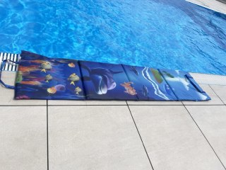 Kubisport Koc Plażowy Mata Leżanka Leżak Składany Wodoodporny KUBISPORT 180x48 cm