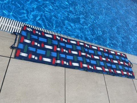 Kubisport Koc Plażowy Mata Leżanka Leżak Składany Wodoodporny KUBISPORT 180x50 cm