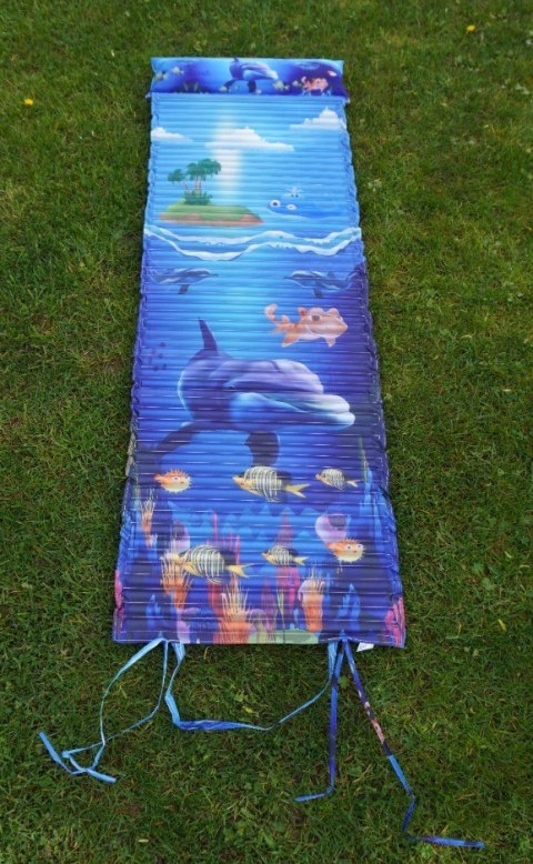 Kubisport Leżak Plażowy Piankowy z Zagłówkiem Nadrukiem KUBISPORT 184 x 55 x 1,5 cm