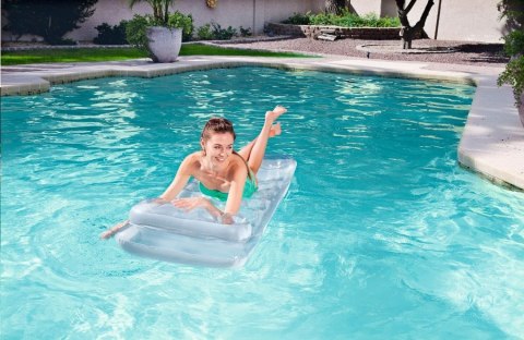 Kubisport Materac Dmuchany Plażowy z Poduszką nad Wodę BESTWAY Srebrny