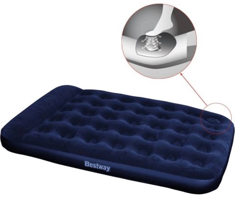 Kubisport Materac Dmuchany Podwójny z Wbudowaną Pompką BESTWAY 191 x 137 x 22 cm