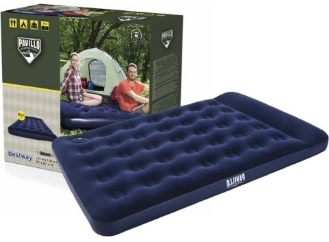 Kubisport Materac Dmuchany Podwójny z Wbudowaną Pompką BESTWAY 191 x 137 x 22 cm