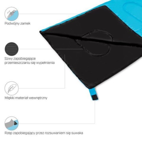 NC2002 ŚPIWÓR NIEBIESKI 190 CM NILS CAMP