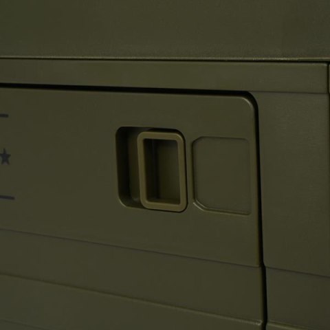 NCB4004 SKŁADANA SKRZYNIA KEMPINGOWA Z POKRYWĄ ZIELONA 50L NILS CAMP