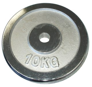 Kubisport Obciążenie Talerz Chromowany do Gryfów Ćwiczeń KUBISPORT 10 kg 28 mm