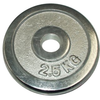 Kubisport Obciążenie Talerz Chromowany do Gryfów Ćwiczeń KUBISPORT 2,5kg 25mm