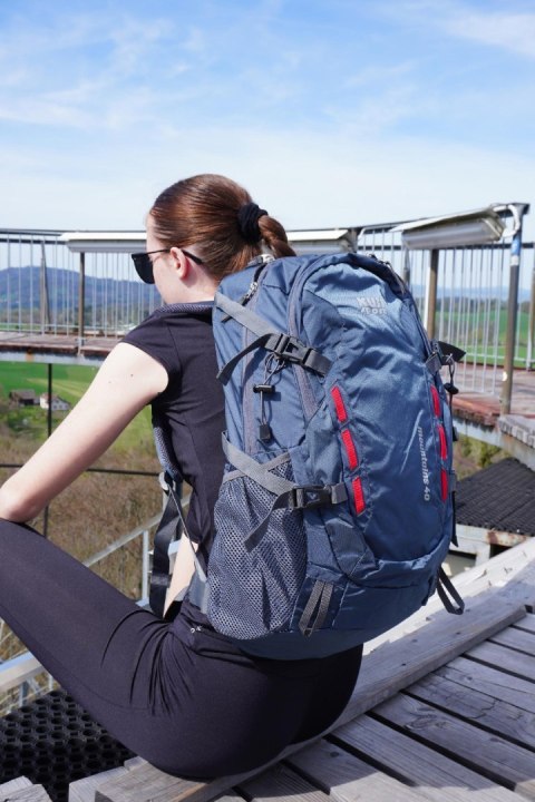 Kubisport Plecak Turystyczny Sportowy Damski Męski Duży Czarny Solidny KUBISPORT 40 L