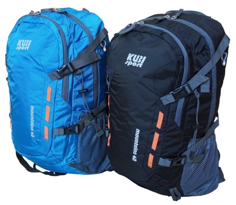 Kubisport Plecak Turystyczny Sportowy Damski Męski Duży Czarny Solidny KUBISPORT 40 L
