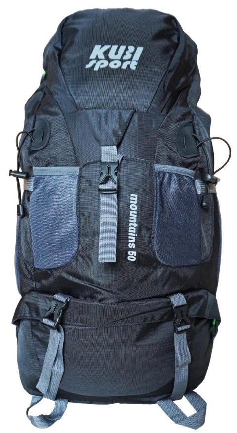 Kubisport Plecak Turystyczny do Wędrówek Damski Męski Czarny Pojemny KUBISPORT 50 L