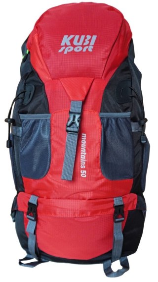 Kubisport Plecak Turystyczny do Wędrówek Damski Męski Czerwony Pojemny KUBISPORT 50 L