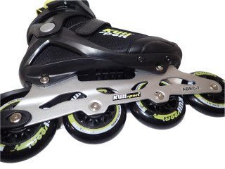 Kubisport Rolki Damskie Męskie Czarne Kauczukowe Solidne z Hamulcem KUBISPORT roz. 41