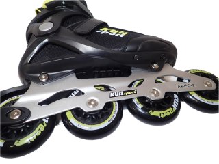 Kubisport Rolki Damskie Męskie Czarne Kauczukowe Solidne z Hamulcem KUBISPORT roz. 42