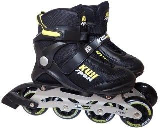 Kubisport Rolki Damskie Męskie Czarne Kauczukowe Solidne z Hamulcem KUBISPORT roz. 45