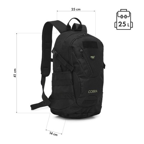 NC3905 PLECAK TAKTYCZNY COBRA CZARNY 25L NILS CAMP