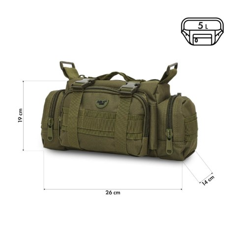 NC3907 TORBA BIODROWA ZIELONA XL NILS CAMP