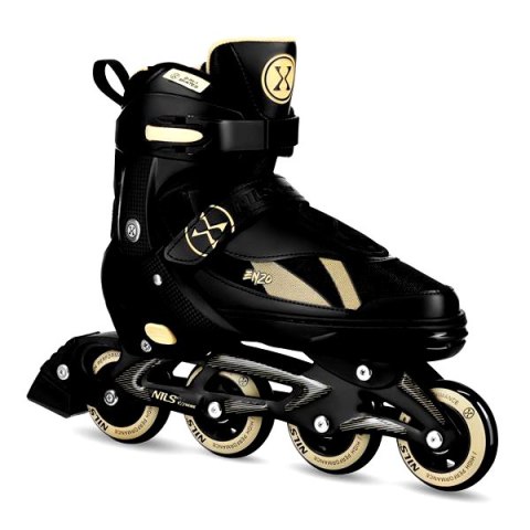 NH382 ŁYŻWOROLKI 2W1 ENZO BEŻOWE ROZM. XS(28-31) Z WYM. PŁOZĄ HOKEJOWĄ NILS EXTREME