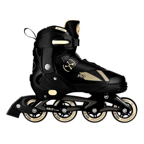 NH382 ŁYŻWOROLKI 2W1 ENZO BEŻOWE ROZM. S(32-35) Z WYM. PŁOZĄ HOKEJOWĄ NILS EXTREME