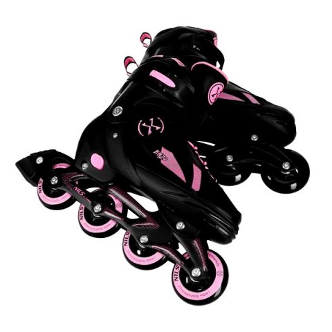 NH382 ŁYŻWOROLKI 2W1 ENZO RÓŻOWE ROZM. M(36-39) Z WYM. PŁOZĄ HOKEJOWĄ NILS EXTREME