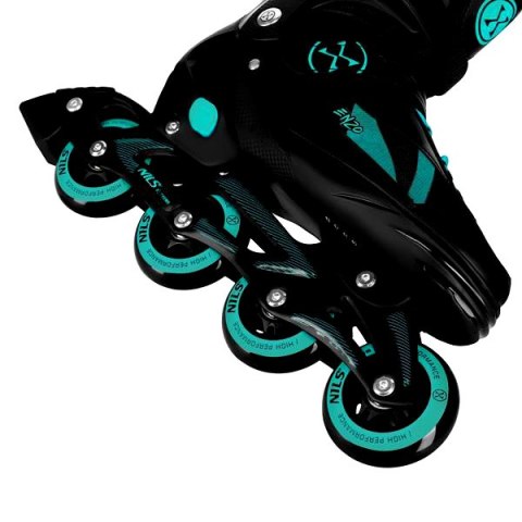 NH382 ŁYŻWOROLKI 2W1 ENZO TURKUSOWE ROZM. M(36-39) Z WYM. PŁOZĄ HOKEJOWĄ NILS EXTREME