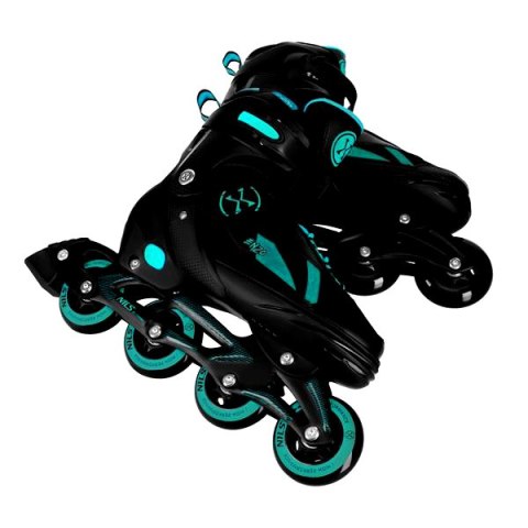 NH382 ŁYŻWOROLKI 2W1 ENZO TURKUSOWE ROZM. XS(28-31) Z WYM. PŁOZĄ HOKEJOWĄ NILS EXTREME