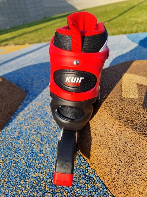 Rolki dla Dzieci Dziecięce Regulowane Czerwone Solidne KUBISPORT r. 31-24