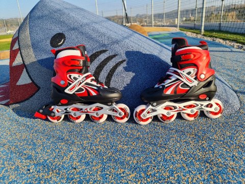Kubisport Rolki dla Dzieci Dziecięce Regulowane Czerwone Solidne KUBISPORT r. 39-42