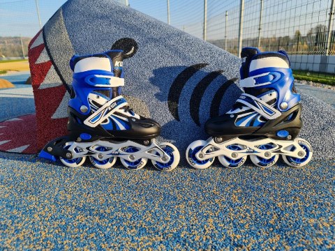 Kubisport Rolki dla Dzieci Dziecięce Regulowane Niebieskie Solidne KUBISPORT r. 39-42
