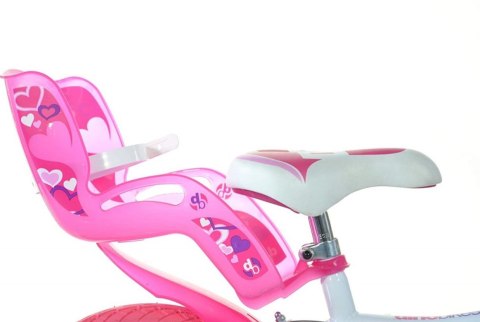 Rowerek Rower Dziecięcy dla Dzieci Dziewczynki z Bocznymi Kółkami DINO 16"