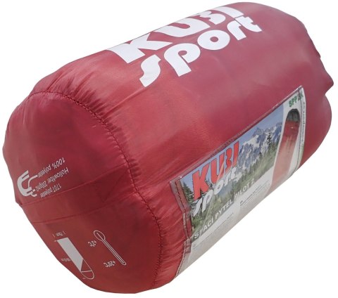 Kubisport Śpiwór Turystyczny Kempingowy Ciepły Lekki Kołdra Zagłówek KUBISPORT 220x75 cm
