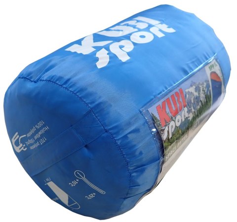 Kubisport Śpiwór Turystyczny Kempingowy Ciepły Lekki Kołdra Zagłówek KUBISPORT 220x75 cm