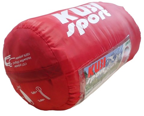 Kubisport Śpiwór Turystyczny Kempingowy Lekki Mumia Solidny Czerwony KUBISPORT 210 cm
