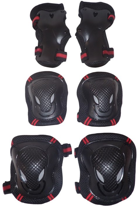 Kubisport Zestaw Ochraniaczy na Rolki Deskorolkę Rower 3w1 Czarne KUBISPORT rozm M