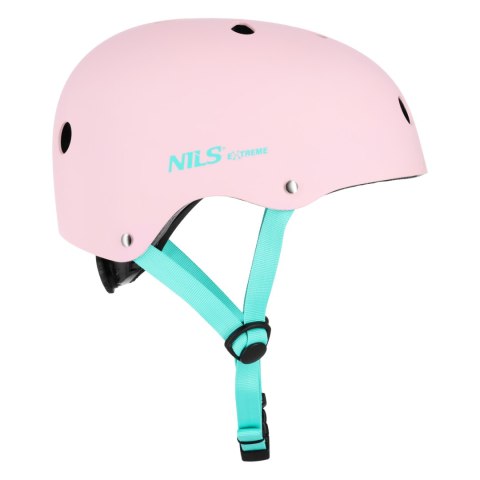 MTW001-1 KASK RÓŻOWY ROZM. M(55-58CM) NILS EXTREME