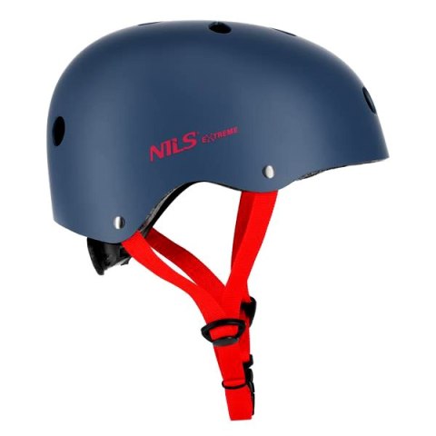 MTW001-1 KASK SZARO-CZERWONY ROZM. M(55-58CM) NILS EXTREME