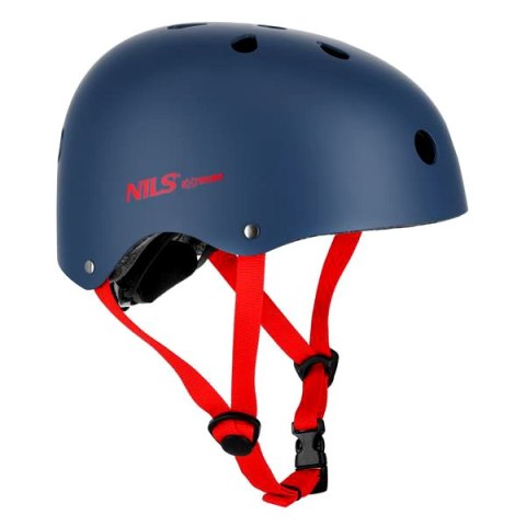 MTW001-1 KASK SZARO-CZERWONY ROZM. M(55-58CM) NILS EXTREME