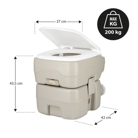 NC0025 TOALETA TURYSTYCZNA PRZENOŚNA 20 L NILS CAMP
