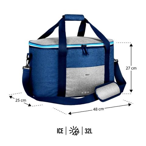 NC2903 TORBA TERMICZNA NIEBIESKA 32L NILS