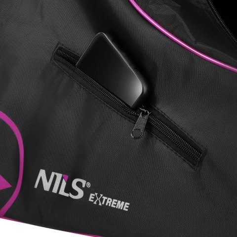 TS306 TORBA Z ZAMKIEM NA ŁYŻWOROLKI RÓŻOWA ONE SIZE NILS EXTREME