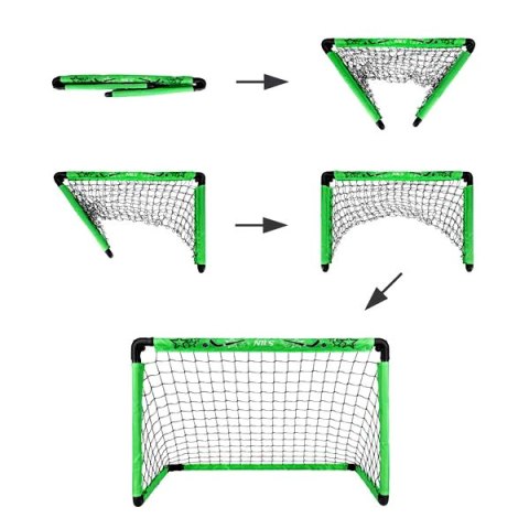BRH2521 ZESTAW DO GRY UNIHOKEJ BRAMKA HOKEJOWA +2 KIJE+ PIŁKA NILS