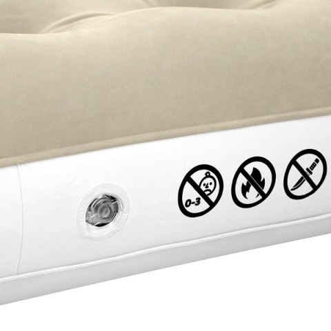 NC2802 MATERAC TURYSTYCZNY DMUCHANY 191X137X22 CM BEŻOWY NILS CAMP