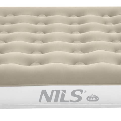 NC2803 MATERAC TURYSTYCZNY DMUCHANY 203X152X22 CM BEŻOWY NILS CAMP