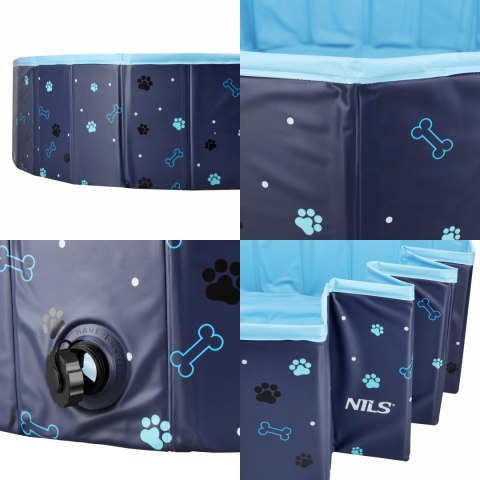 NC2805 BASEN DLA PSÓW SKŁADANY XL 120X30 CM NILS