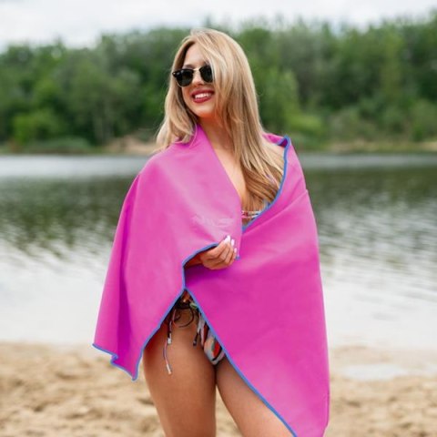 NCR11 RÓŻOWY RĘCZNIK Z MIKROFIBRY 140x70 cm NILS